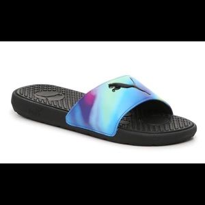 Puma Cool Cat Slide Sandal Size 9. Prints Dye effect.